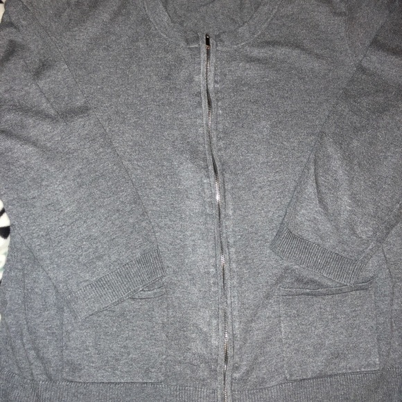 New York & Company Zip Up Sweater - Picture 3 of 8